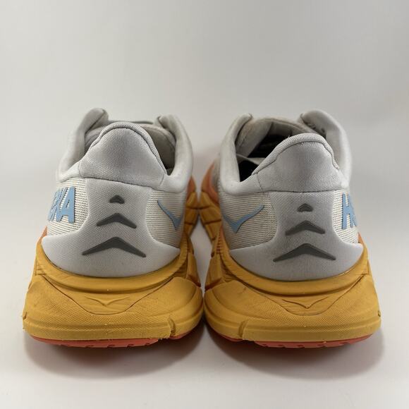 Hoka One One Arahi 6 Running Shoes Womens Size 8.5 B White Blanc Orange Athletic - Picture 4 of 11
